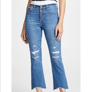 Madewell distressed kick flare